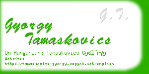 gyorgy tamaskovics business card